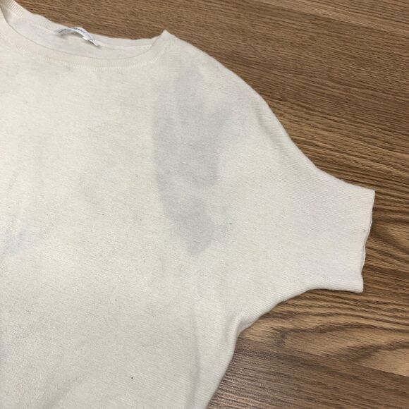 The Reset R Label Womens Sweater Size Large Cream Wool Dolman Sleeve Minimalist - Picture 2 of 10